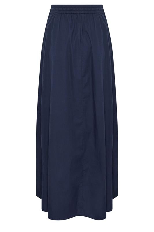 LTS Tall Women's Navy Blue Pull On Cotton Maxi Skirt | Long Tall Sally 6