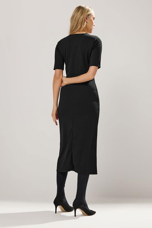 LTS Tall Black Keyhole Midi Dress | Long Tall Sally 3