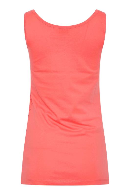 LTS Tall Women's Coral Pink Broderie Anglaise Vest Top | Long Tall Sally 7