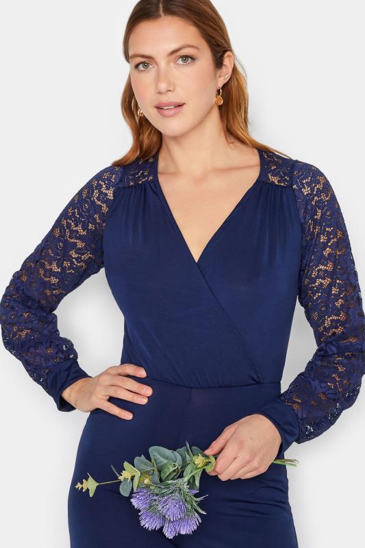 Tall Women's LTS Navy Blue Lace Back Jumpsuit | Long Tall Sally 4