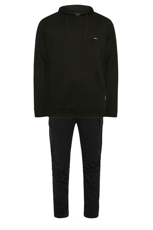 BadRhino Big & Tall Black Hoodie & Jogger Set