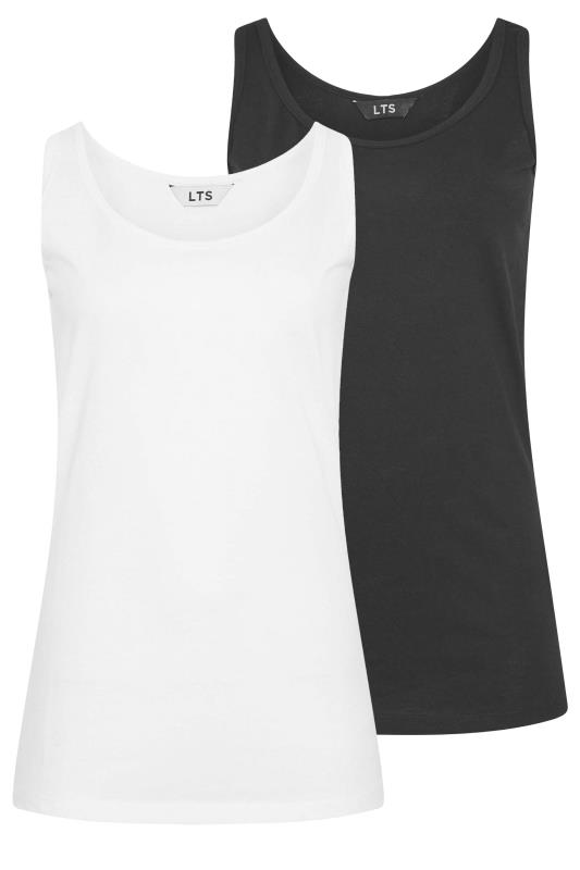 LTS 2 PACK Tall Women's Black & White Vest Tops | Long Tall Sally 7