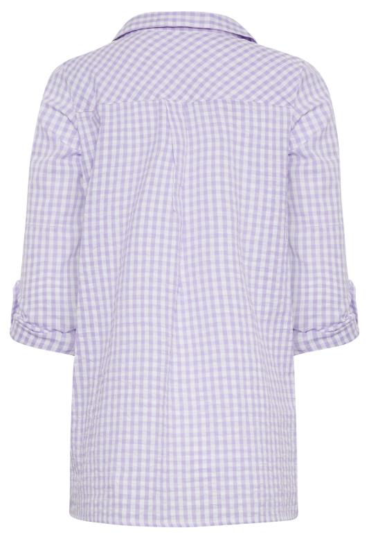 LTS Tall Women's Purple Check Print Shirt | Long Tall Sally 7