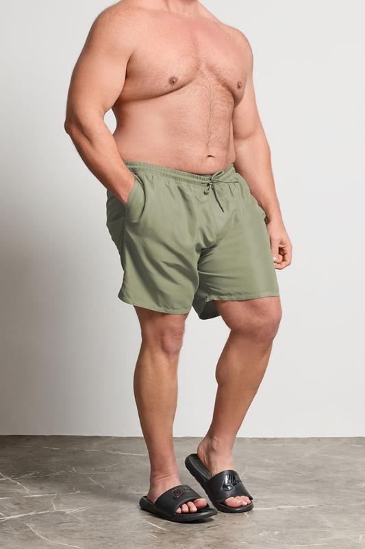 BadRhino Big & Tall Sage Green Swim Shorts