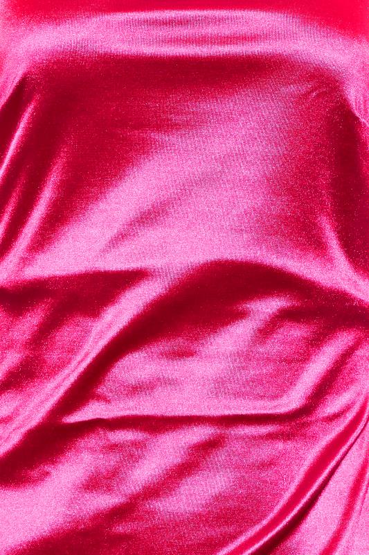LTS Tall Hot Pink Diamante Strap Satin Mini Slip Dress | Long Tall Sally 5