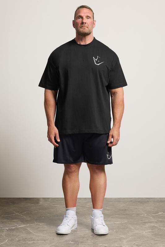 IronRhino Big & Tall Black Old English Logo T-Shirt | BadRhino 5