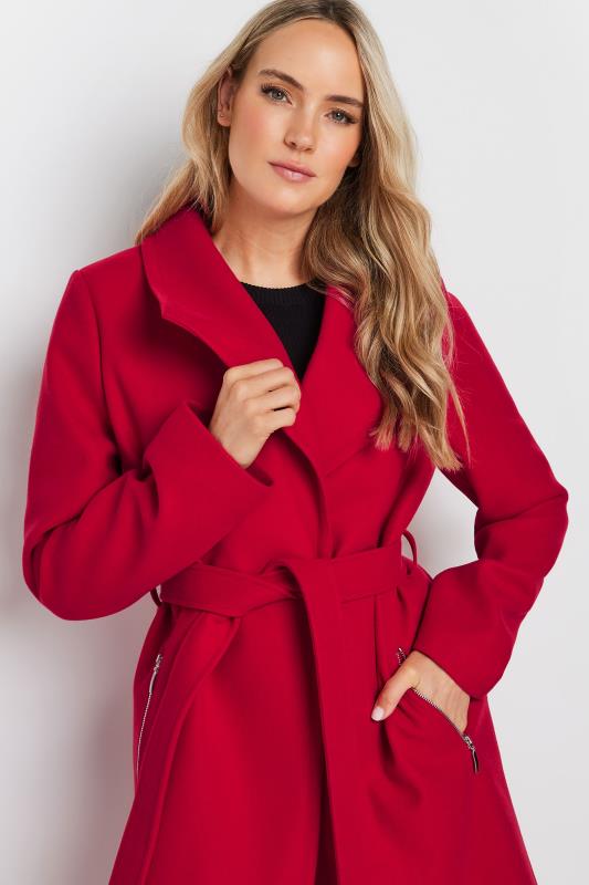 LTS Tall Red Belted Wrap Formal Coat | Long Tall Sally 4