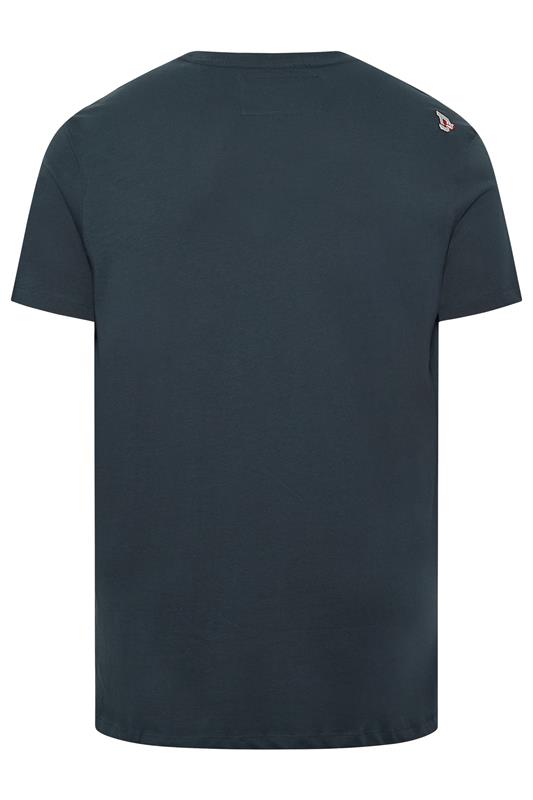 D555 Big & Tall Navy Blue Motorbike Graphic T-Shirt | BadRhino 4