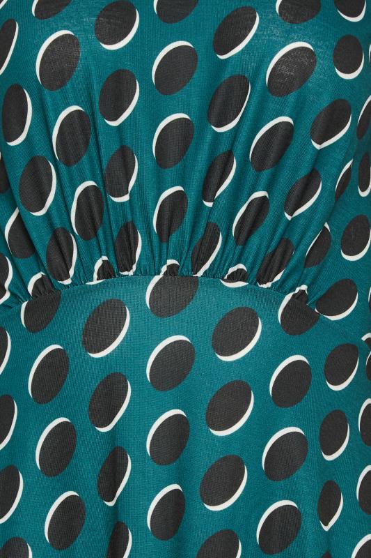 LTS Tall Charcoal Green Spot Print Dress | Long Tall Sally 7