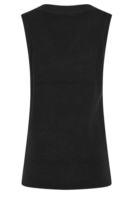 LTS Tall Women's Black Knitted Vest Top | Long Tall Sally 6