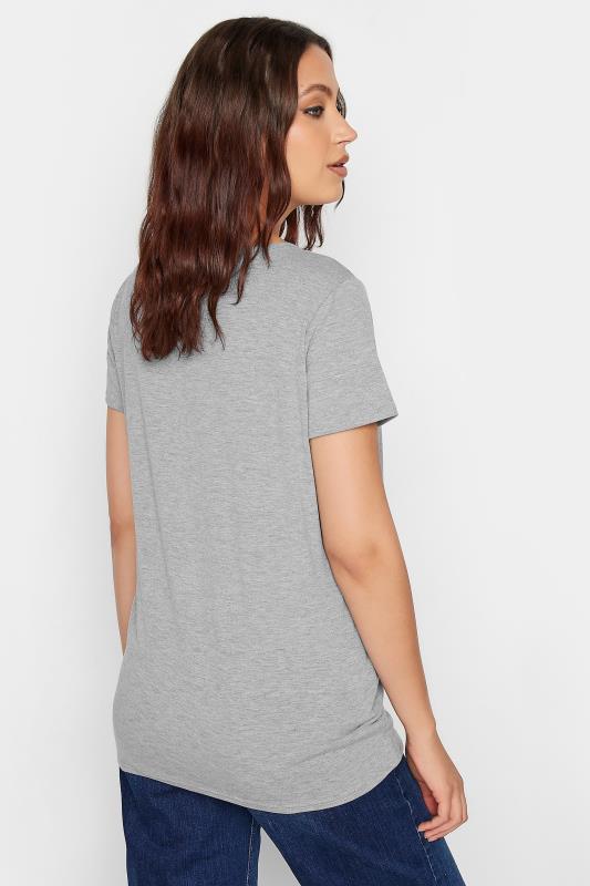 LTS Tall Women's Light Grey V-Neck T-Shirt | Long Tall Sally 3