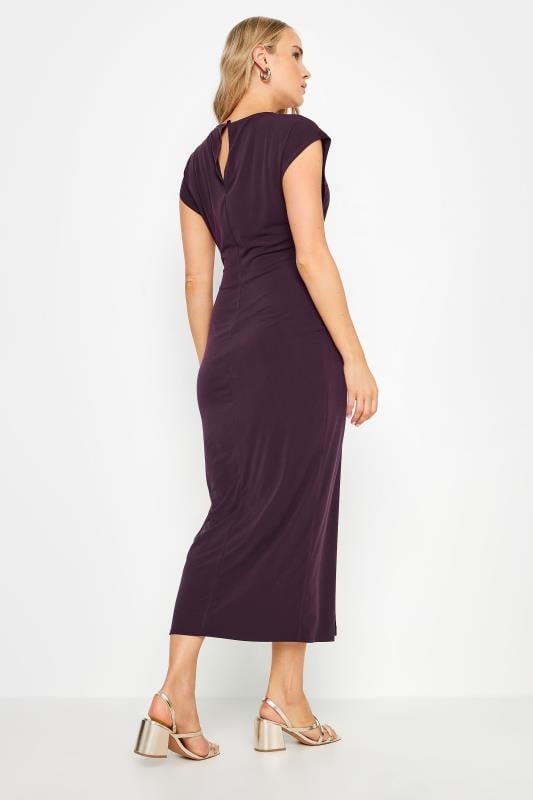 LTS Tall Women's Purple Draped Buckle Detail Midaxi Dress | Long Tall Sally 3