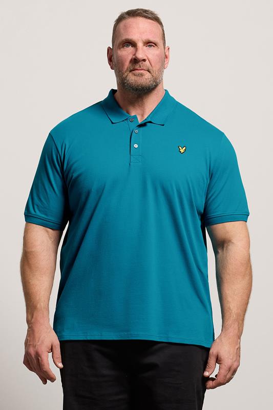 LYLE & SCOTT Big & Tall Lagoon Blue Core Polo Shirt | BadRhino 1