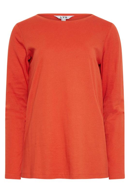 LTS Tall Bright Red Long Sleeve Cotton T-Shirt | Long Tall Sally  4