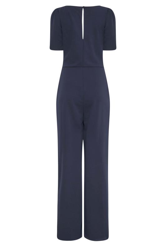 LTS Tall Women's Navy Blue Notch Neck Jumpsuit | Long Tall Sally 7