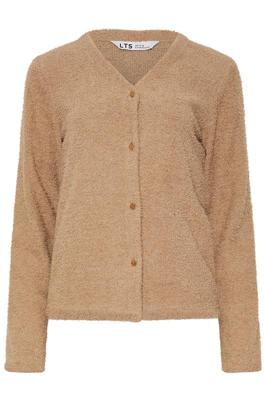 LTS Tall Women's Camel Brown Chenille Cardigan | Long Tall Sally 5