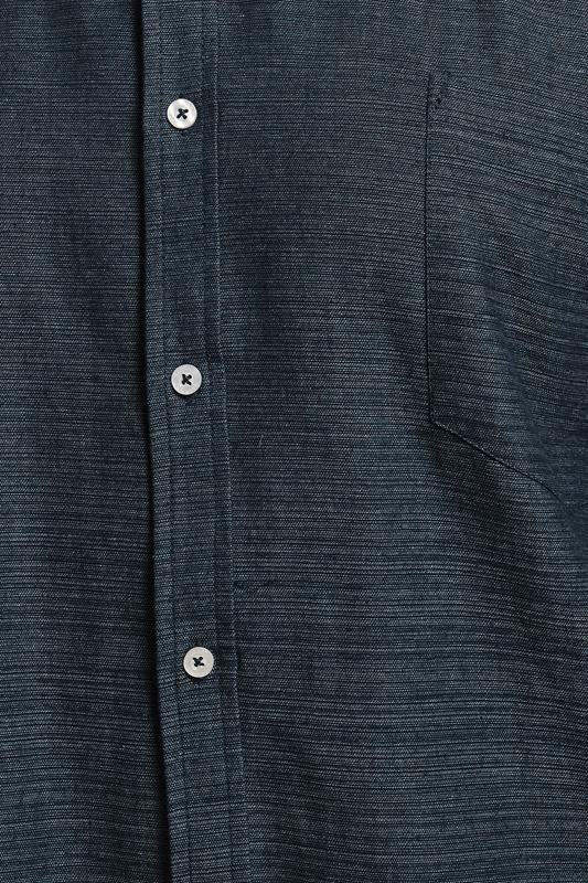 BadRhino Big & Tall Navy Blue Cotton Slub Shirt | BadRhino 4