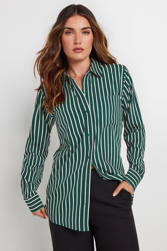 LTS Tall Women's Green Striped Long Sleeve Shirt | Long Tall Sally 2