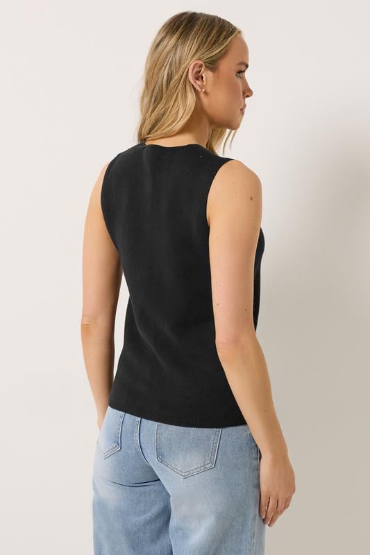 LTS Tall Women's Black Button Vest Top | Long Tall Sally 4