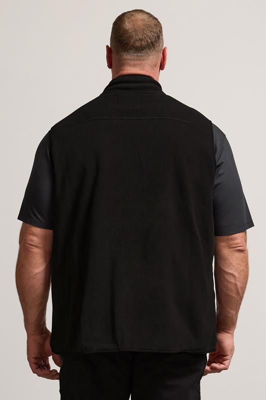 BadRhino Big & Tall Black Fleece Pocket Gilet | BadRhino 3
