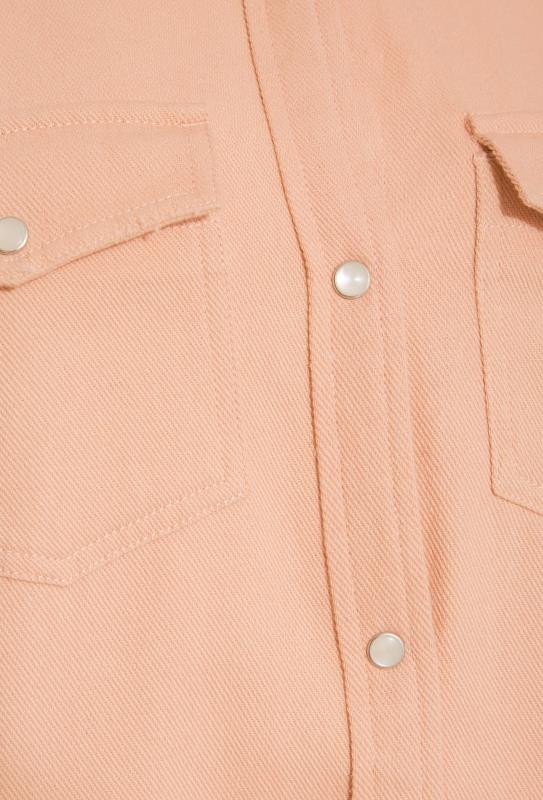 LTS Tall Women's Blush Pink Distressed Twill Shirt | Long Tall Sally 5