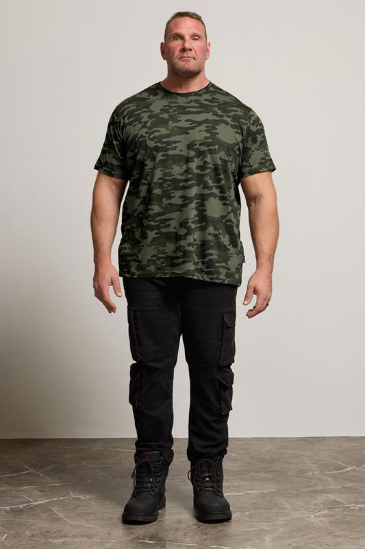 BadRhino Green Camo Print Crew Neck T-Shirt | BadRhino 3