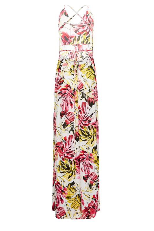 LTS Tall Pink Leaf Print Split Maxi Dress | Long Tall Sally  8