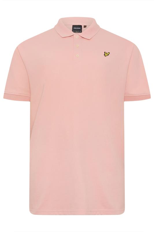 LYLE & SCOTT Big & Tall Grapefruit Pink Core Polo Shirt | BadRhino 2