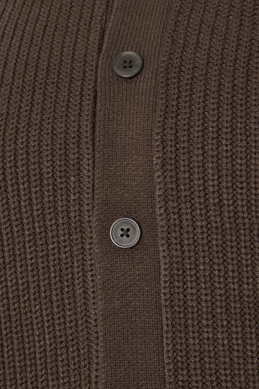 BadRhino Big & Tall Brown Long Sleeve Knitted Shirt | BadRhino 7