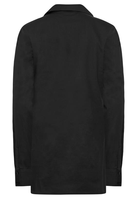 LTS Tall Women's Black Fitted Cotton Shirt | Long Tall Sally 7