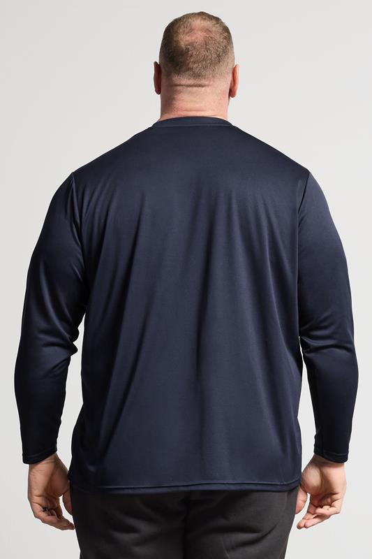 IronRhino Big & Tall Navy Blue Performance Long Sleeve T-Shirt | BadRhino 2