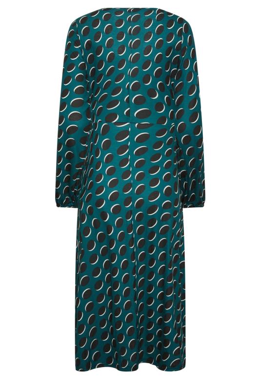 LTS Tall Charcoal Green Spot Print Dress | Long Tall Sally 6