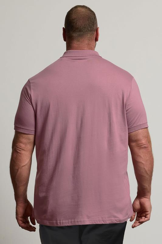 BadRhino Big & Tall Plum Purple Jersey Polo Shirt | BadRhino 3