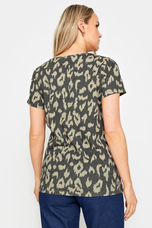 LTS Tall Womens Black Abstract Animal Print Cotton T-Shirt | Long Tall Sally 3