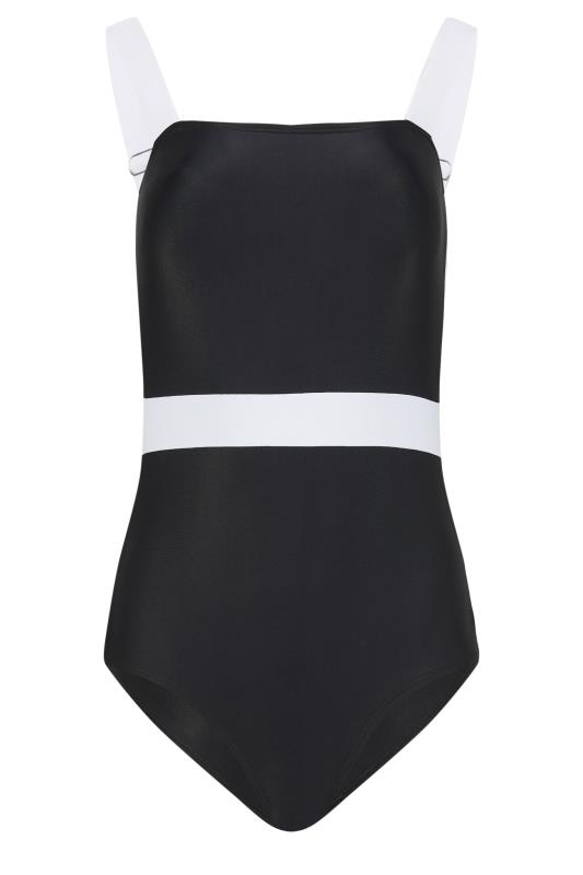 LTS Tall Women's Black & White Colourblock Swimsuit | Long Tall Sally 6