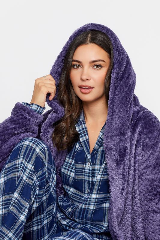 LTS Tall Women's Purple Hooded Maxi Dressing Gown | Long Tall Sally 5