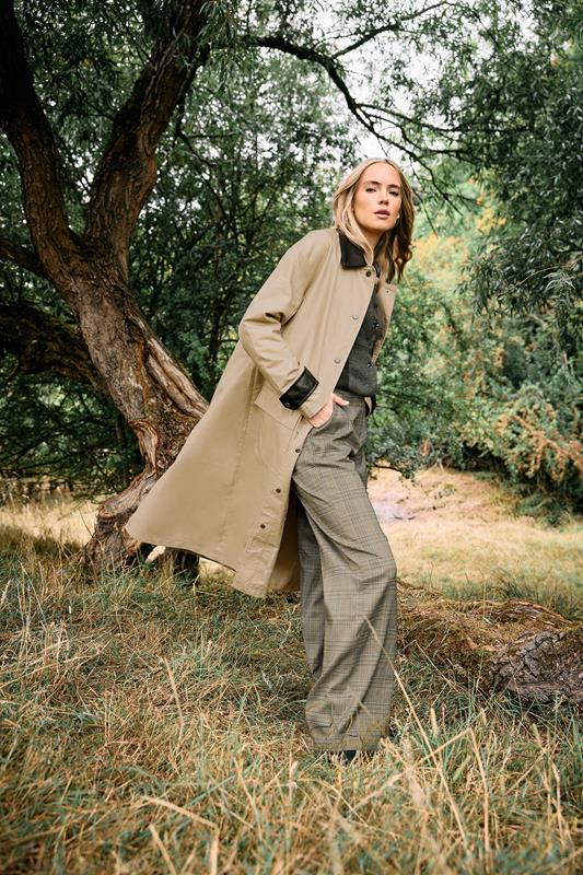 LTS Tall Stone Brown Longline Car Coat | Long Tall Sally 1