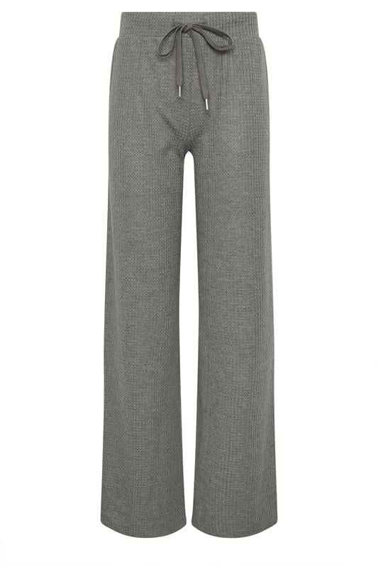 LTS Tall Charcoal Grey Waffle Lounge Trousers | Long Tall Sally 1