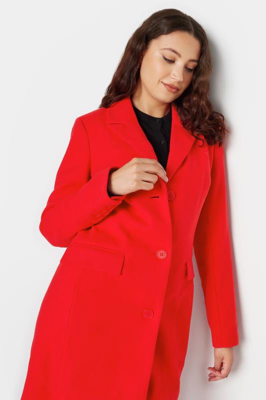 LTS Tall Women's Bright Red Midi Formal Coat | Long Tall Sally 4