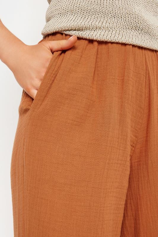 LTS Tall Women's Rust Orange Cheesecloth Wide Leg Trousers | Long Tall Sally 6