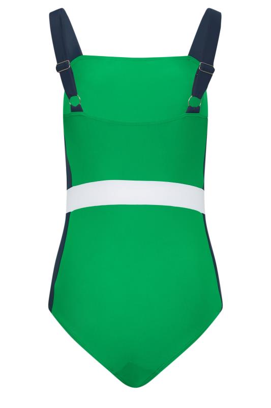 LTS Tall Women's Green Colourblock Swimsuit | Long Tall Sally 7