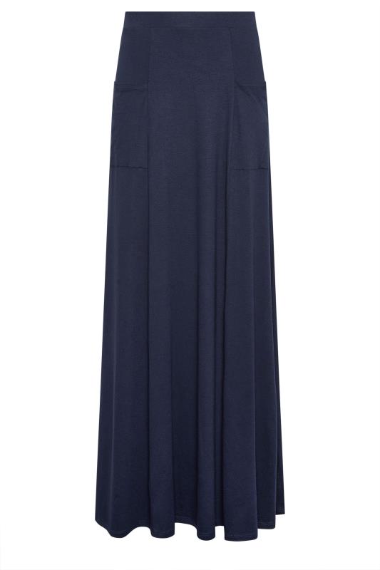 LTS Tall Womens Navy Blue Fit & Flare Maxi Skirt | Long Tall Sally 5