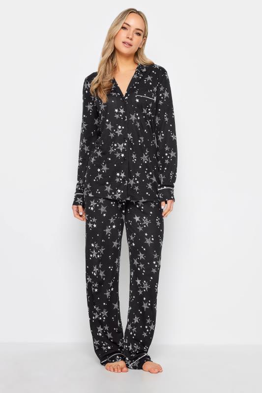 LTS Tall Black Animal Star Print Pyjama Set | Long Tall Sally 2