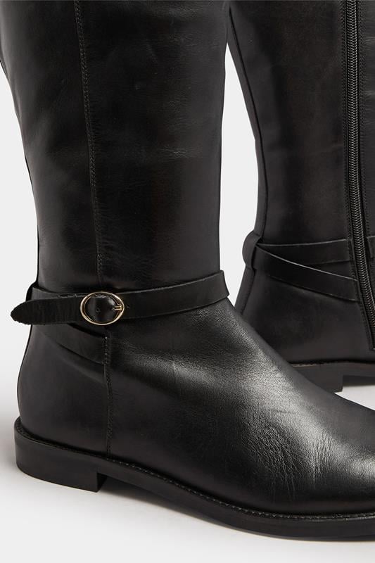 LTS Black Leather Knee High Riding Boot | Long Tall Sally 4