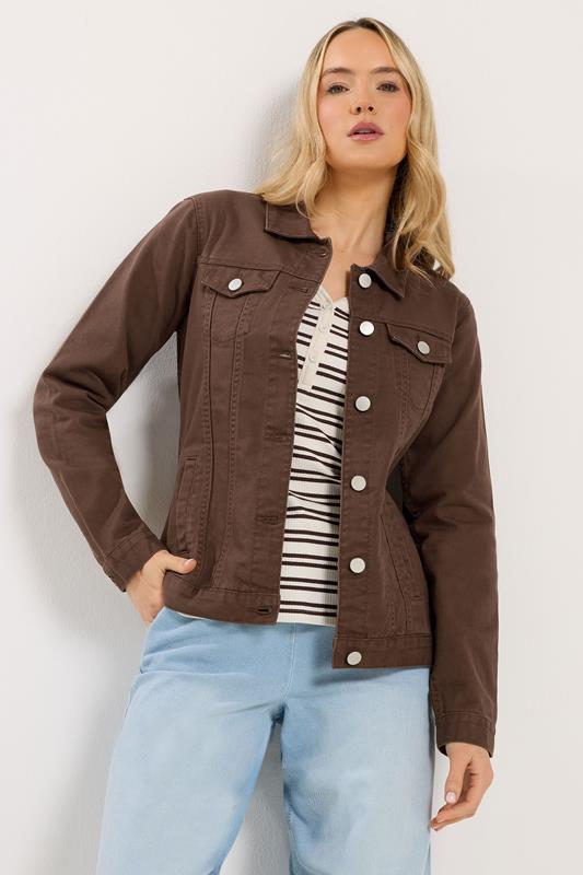 Tall  LTS Tall Chocolate Brown Denim Jacket
