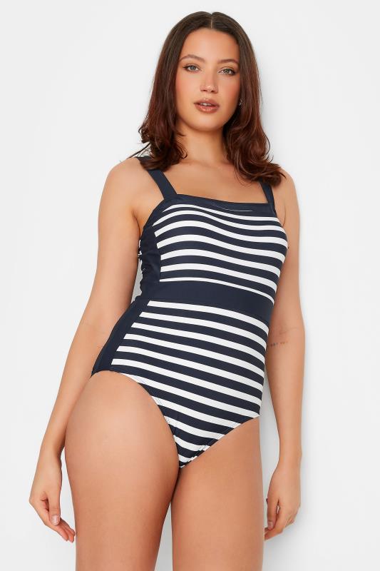 Tall  LTS Tall Navy Blue Stripe Swimsuit