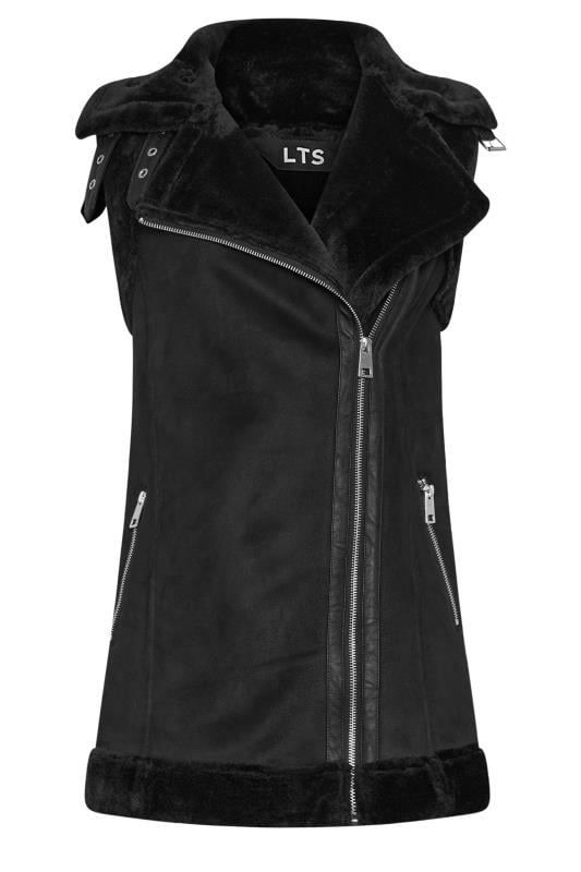 LTS Tall Women's Black Aviator Gilet Jacket | Long Tall Sally 6