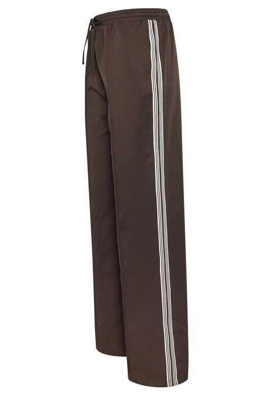 LTS Tall Women's Chocolate Brown Side Stripe Wide Leg Trousers | Long Tall Sally 8