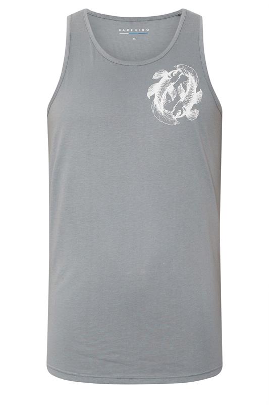 BadRhino Big & Tall Blue Koi Carp Graphic Vest Top | BadRhino 6