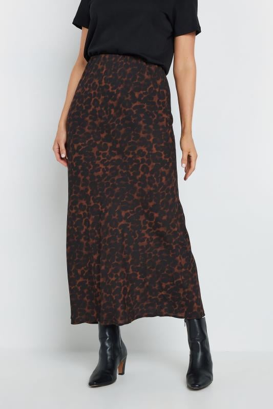 LTS Tall Women s Chocolate Brown Leopard Print Midaxi Skirt Long Tall Sally